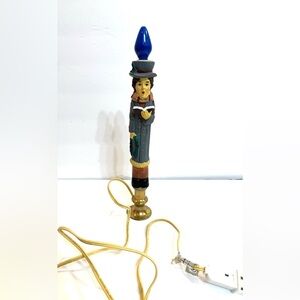 Silvestri Blue Male Christmas Caroler Electric Candle Holiday Decor